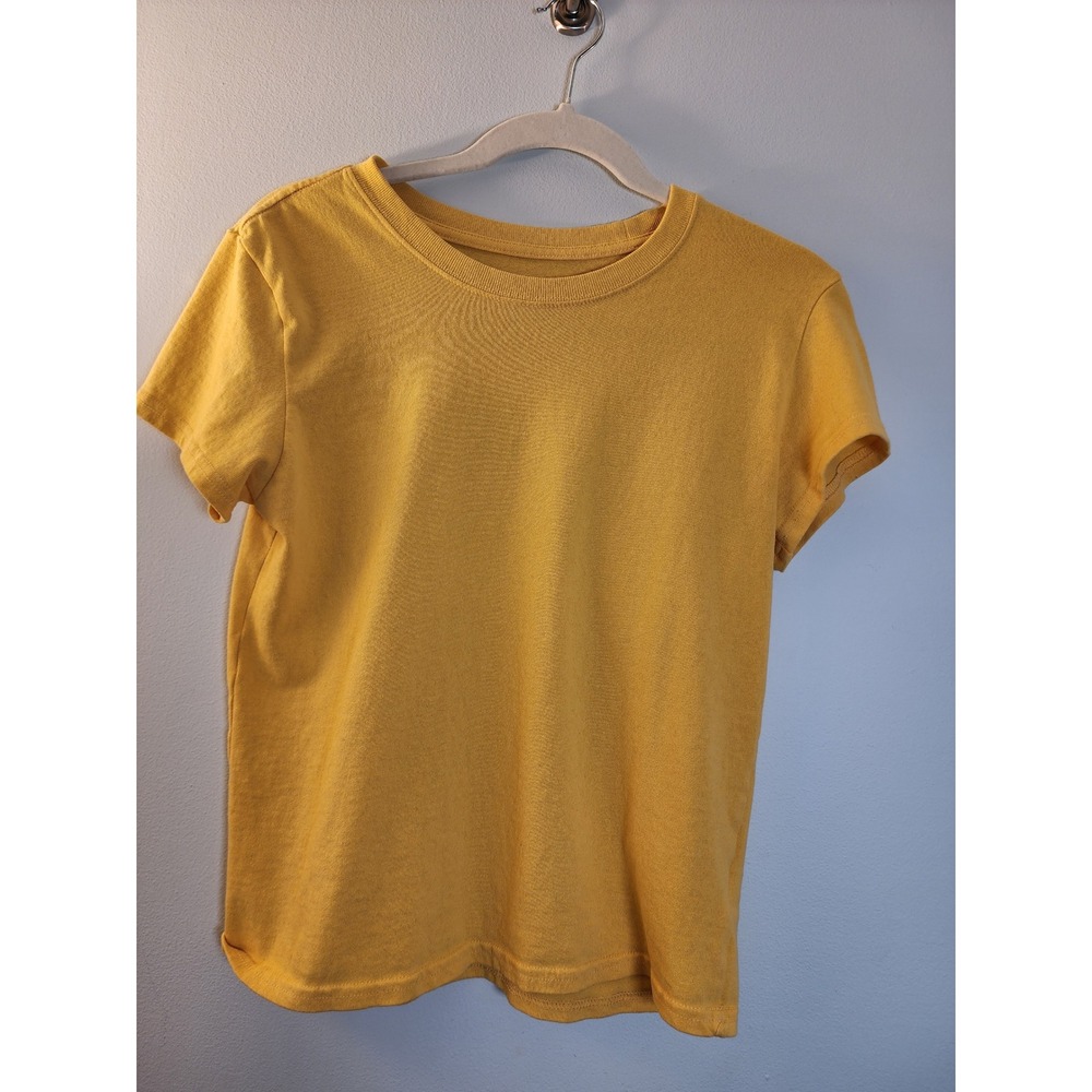 Urban Outfitters Womens Mustard Yellow Cotton Crew Neck Short Sleeve Tee M - Picture 1 of 5